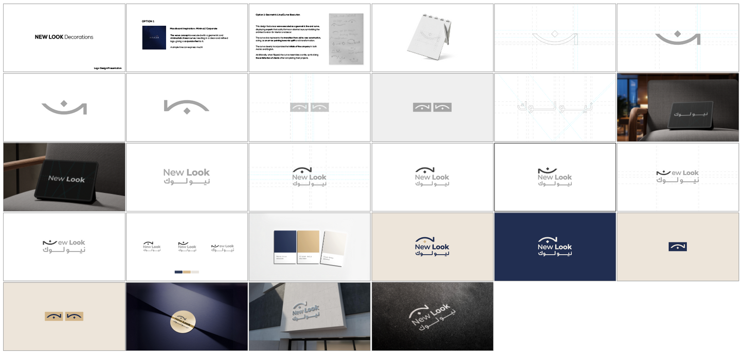 Logo design options for an architectural company