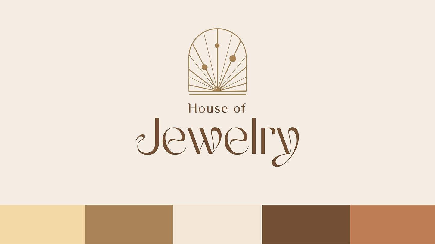 Jewelry logo design template mock up