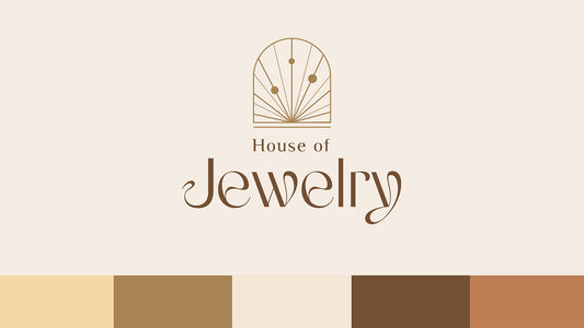 Jewelry logo design template mock up