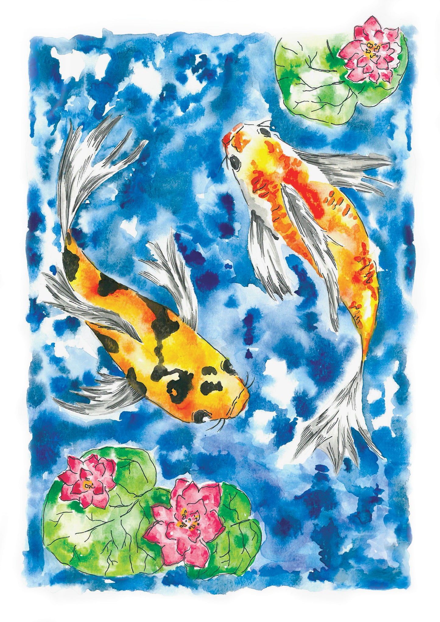 Koi Fish - Watercolor Art Print