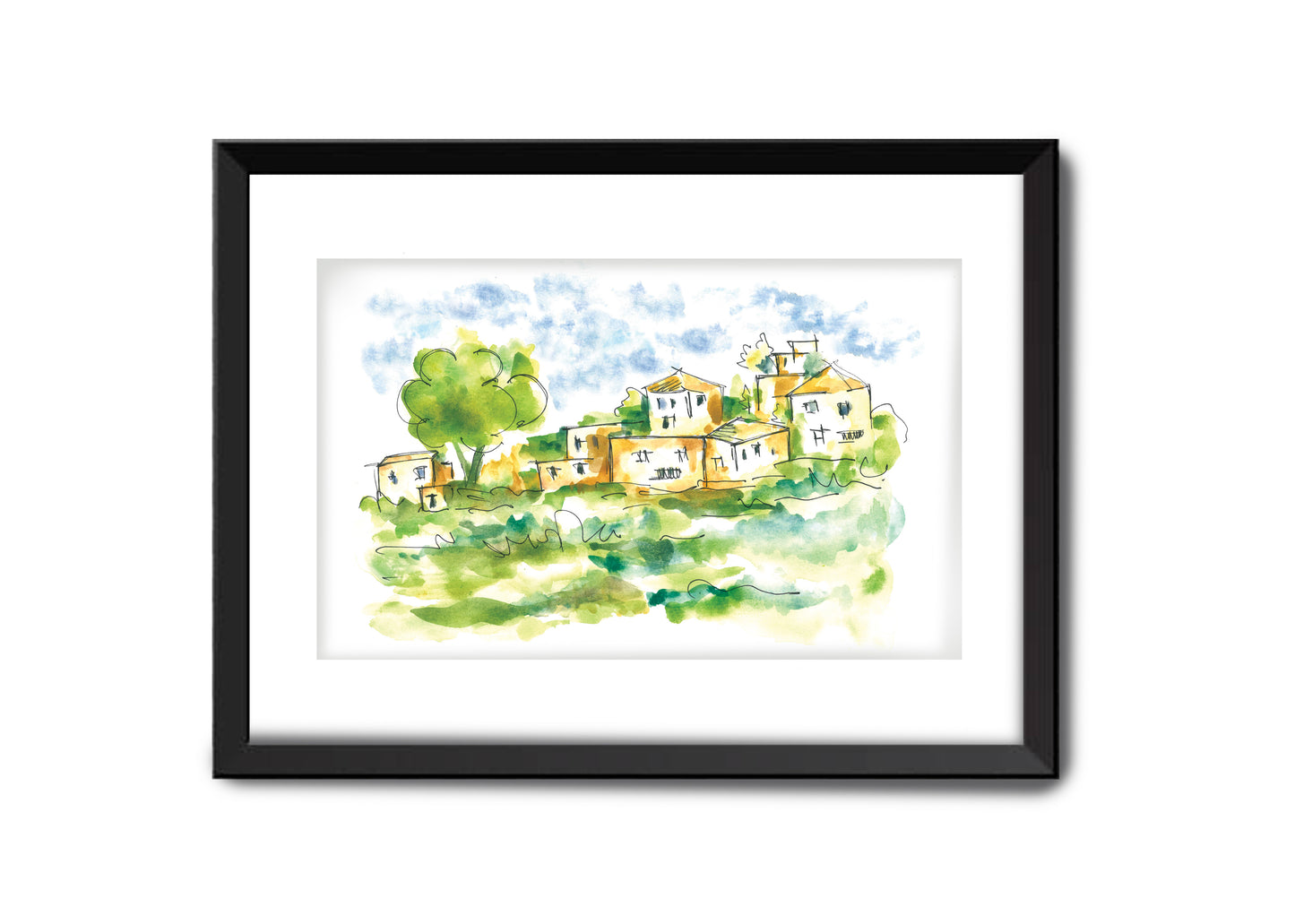 The Village - Watercolor Art Print